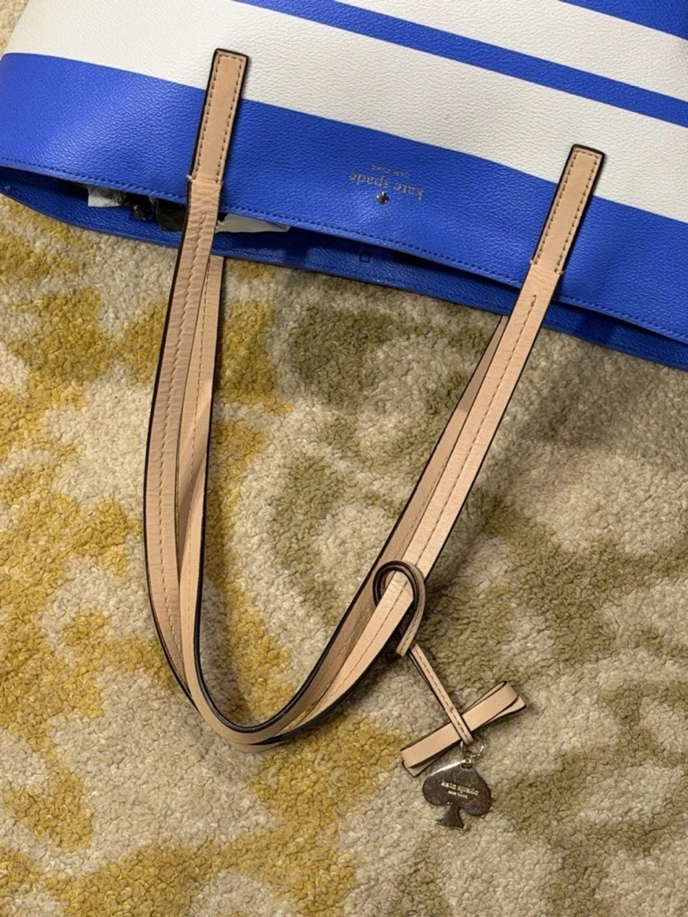 Authentic Kate Spade New York Striped PVC Hawthorne Lane Ryan Tote Bag